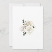 ホワイトローズとフォーマル金ゴールドクラシック結婚ズ 招待状 (裏面)