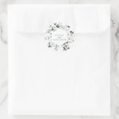 ホワイトローズと緑のフローラ結婚ズ ラウンドシール (バッグ)