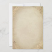 ホワイトローズと金ゴールドヴィンテージSweet sixteen 招待状 (裏面)