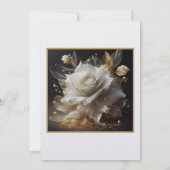 ホワイトローズと金ゴールド結婚式招待状 招待状 (裏面)