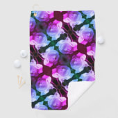 ホワイトローズと雨滴抽象芸術フローラアート ゴルフタオル (インサイチュ)