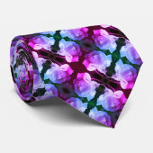 ホワイトローズと雨滴抽象芸術フローラアート ネクタイ (ロール)