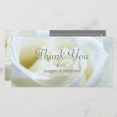 ホワイトローズのウェディング サンキューカード (正面/裏面)