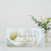 ホワイトローズのウェディング サンキューカード (スタンド正面)