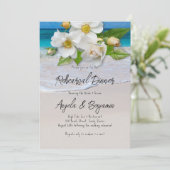 ホワイトローズのリハーサルディナー トロピカルビーチ 招待状 (スタンド正面)