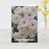 ホワイトローズの結婚おめでとうカード カード (黄色い花)