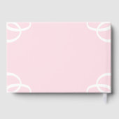 ホワイトローズの花びらピンクのブライダルシャワー ゲストブック (裏面)