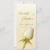 ホワイトローズの蕾 ウェディング レセプション ディナー メニュー 招待状 (正面)