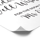 ホワイトローズアドバイスとウェルウィーズ結婚のサイン ポスター (角)