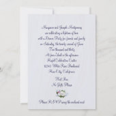 ホワイトローズアニバーサリーカスタムパーティー年 招待状 (裏面)