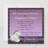 ホワイトローズアニバーサリー パーティー招待状 招待状 (裏面)