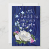 ホワイトローズアニバーサリー パーティー オーダーメイド 年 招待状 (正面)