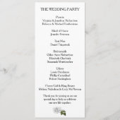 ホワイトローズアンドシダ結婚式 プログラム (裏面)