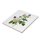 ホワイトローズアンドバタフライバイルドゥート タイル (側面)