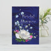 ホワイトローズアンドブルーベルズブライダルシャワー 招待状 (スタンド正面)