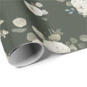 ホワイトローズアンドユーカリプトゥスウィンターフェスティバル ラッピングペーパー (ロールコーナー)