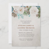 ホワイトローズウィンターウェディングリハーサルディナー 招待状 (正面)