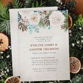 ホワイトローズウィンターウェディングリハーサルディナー 招待状