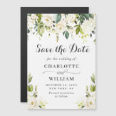 ホワイトローズウェディング日付磁気カードを保存 (正面/裏面)