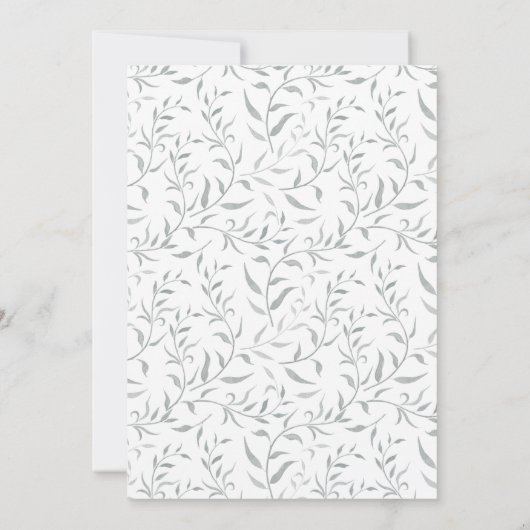 ホワイトローズウォーターカラーブライダルシャワー招待状 招待状 (裏面)