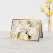 ホワイトローズエレガンステンプレート カード (黄色い花)