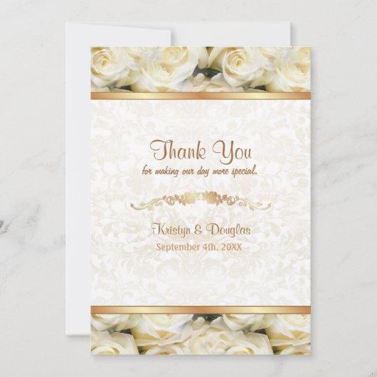 ホワイトローズエレガンス – ありがとう サンキューカード (正面)