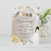 ホワイトローズエレガントウエスタンチャロキンセアニェラInv 招待状 (スタンド正面)