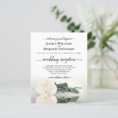 ホワイトローズエレガントバジェットウェディングレセプション招待状 (スタンド正面)