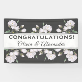 ホワイトローズエレガントフローラ結婚のバナー 横断幕