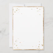 ホワイトローズエレガントモダン結婚金ゴールド 招待状 (裏面)