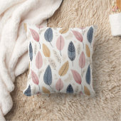 ホワイトローズオレンジブルーボー葉ホ クッション (ブランケット)