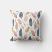 ホワイトローズオレンジブルーボー葉ホ クッション (正面)