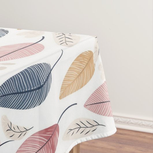 ホワイトローズオレンジブルーボー葉ホ テーブルクロス (インサイチュ)