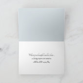 ホワイトローズオンビーチサンド悔やみや弔慰 カード (内部)