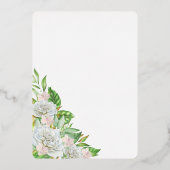 ホワイトローズオーキッド25周年結婚記念日パーティー 箔招待状 (裏面)