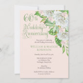 ホワイトローズオーキッド60周年結婚記念日パーティー 招待状 (正面)