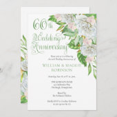 ホワイトローズオーキッド60結婚周年記念パーティー 招待状 (正面/裏面)