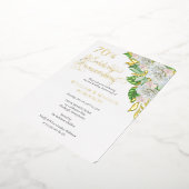 ホワイトローズオーキッド70周年ウェディングアニバーサリーパーティー 箔招待状 (回転した状態)