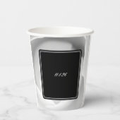 ホワイトローズカップ | エレガントフローラ楽しむデザイン 紙コップ (裏面)