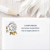 ホワイトローズカーネーションフラワー春結婚フローラ ラベル (インサイチュ)