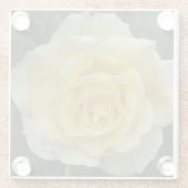 ホワイトローズガラスコースター ガラスコースター (裏面)