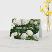 ホワイトローズガーデンアートシンパンスカード カード (黄色い花)