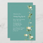 ホワイトローズガーランド招待状 招待状 (正面/裏面)