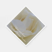 ホワイトローズクローズアップ紙ナプキンス スタンダードランチョンナプキン (角)