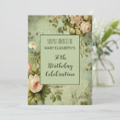 ホワイトローズグリーナリーBIrthdayパーティー 招待状 (スタンド正面)