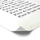 ホワイトローズグリーンとホワイトフローラ結婚ズ ポスター (角)