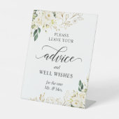 ホワイトローズグリーンフローラアドバイスとウェルウィッシュ 台座サイン (正面)