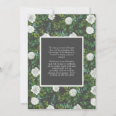 ホワイトローズグレー写真卒業発表 招待状 (裏面)