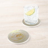 ホワイトローズコースタースビューティフルバラギフトデコール コースター (側面)