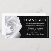 ホワイトローズサンキューファミリー悔やみや弔慰 サンキューカード (正面/裏面)